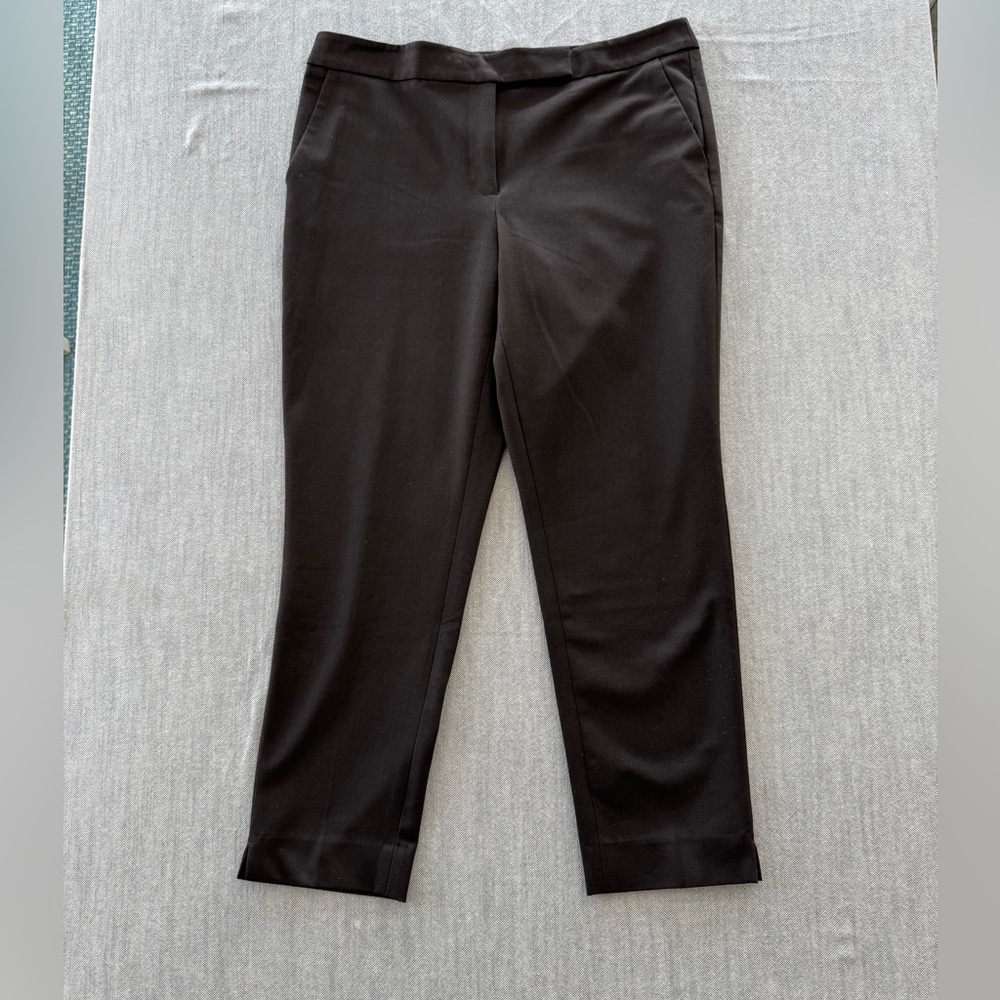 White House Black Market slim leg ankle pants season less stretch black brown
